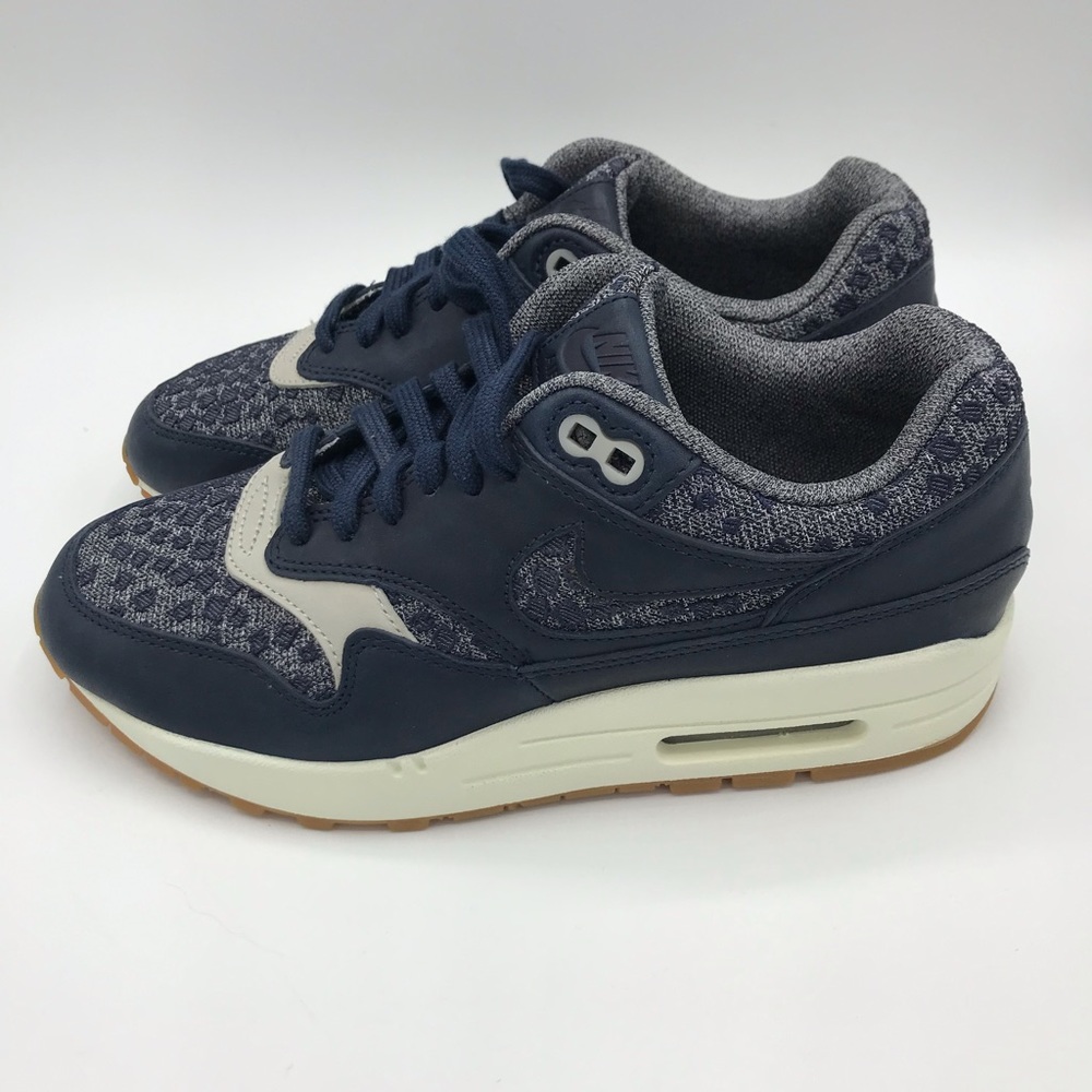 Women’s Nike Air Max 1 Premium Navy Leather Gum